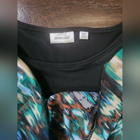 Avenue Womens Cowl Neck Sleeveless Plus Tank Blouse - Picture 5 of 8